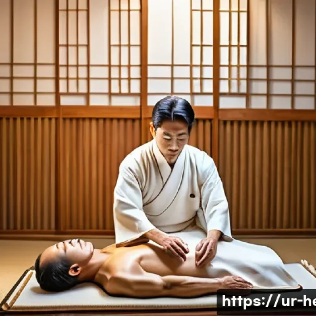 추나요법 의료보험 적용 사례 - A serene traditional Korean therapy clinic interior with a licensed therapist performing Chunao Nawa...