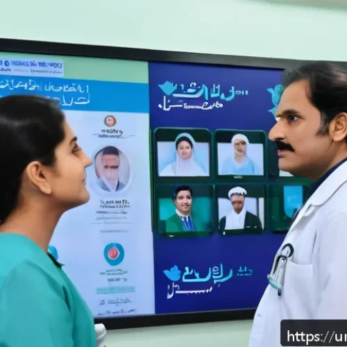 Home 33 한방병원 다이어트 약물 비용 - A modern, clean hospital consultation room in Hanbang Hospital, showcasing a diverse group of Pakist...